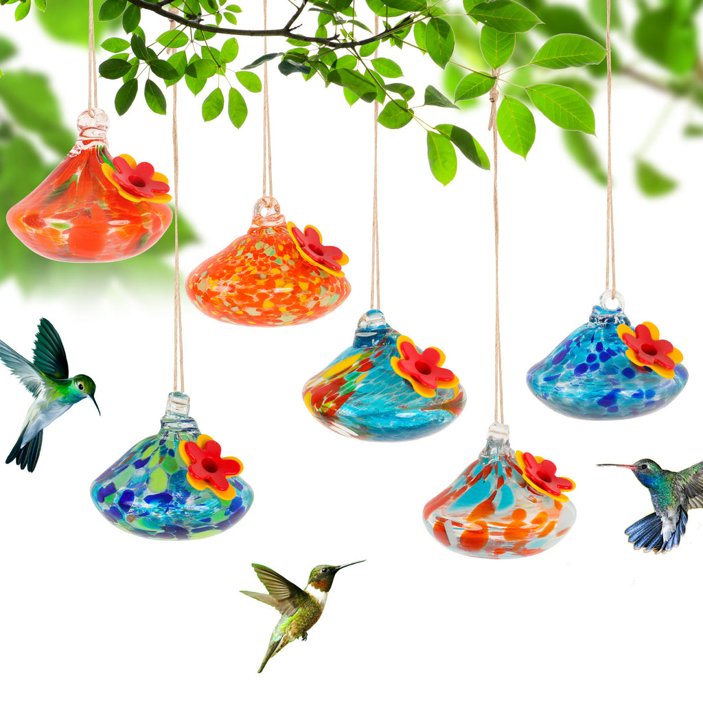 Handcrafted Glass Bird Feeder – Decorative Outdoor Garden Feeder