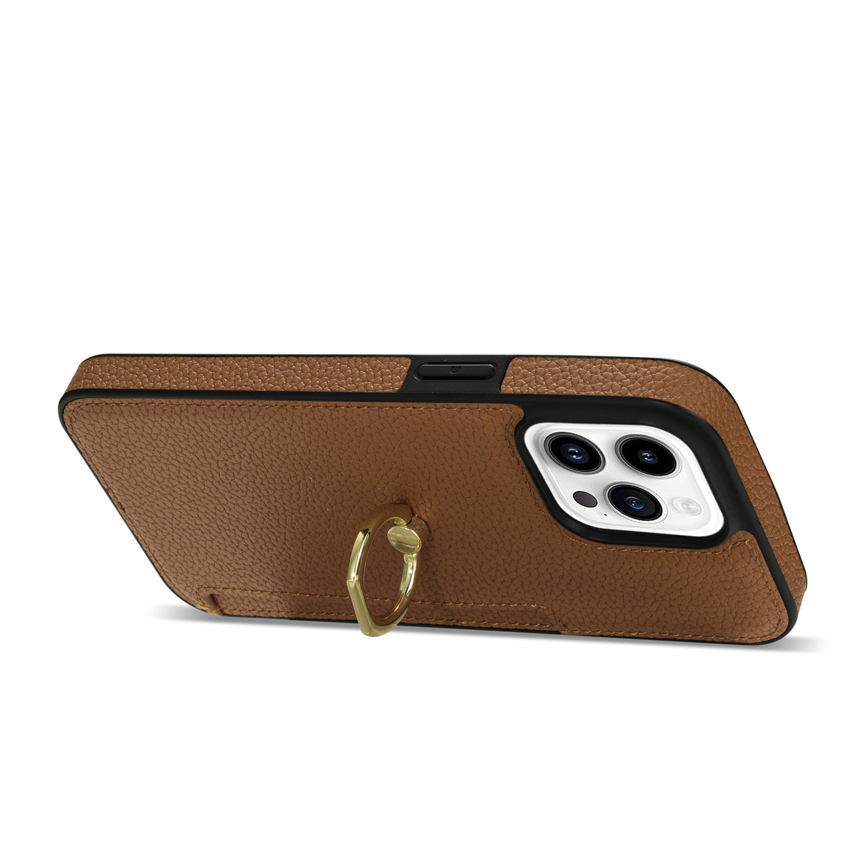 I phone  Pattern Fastened Ring Bracket Card Wallet Anti-fall Shell