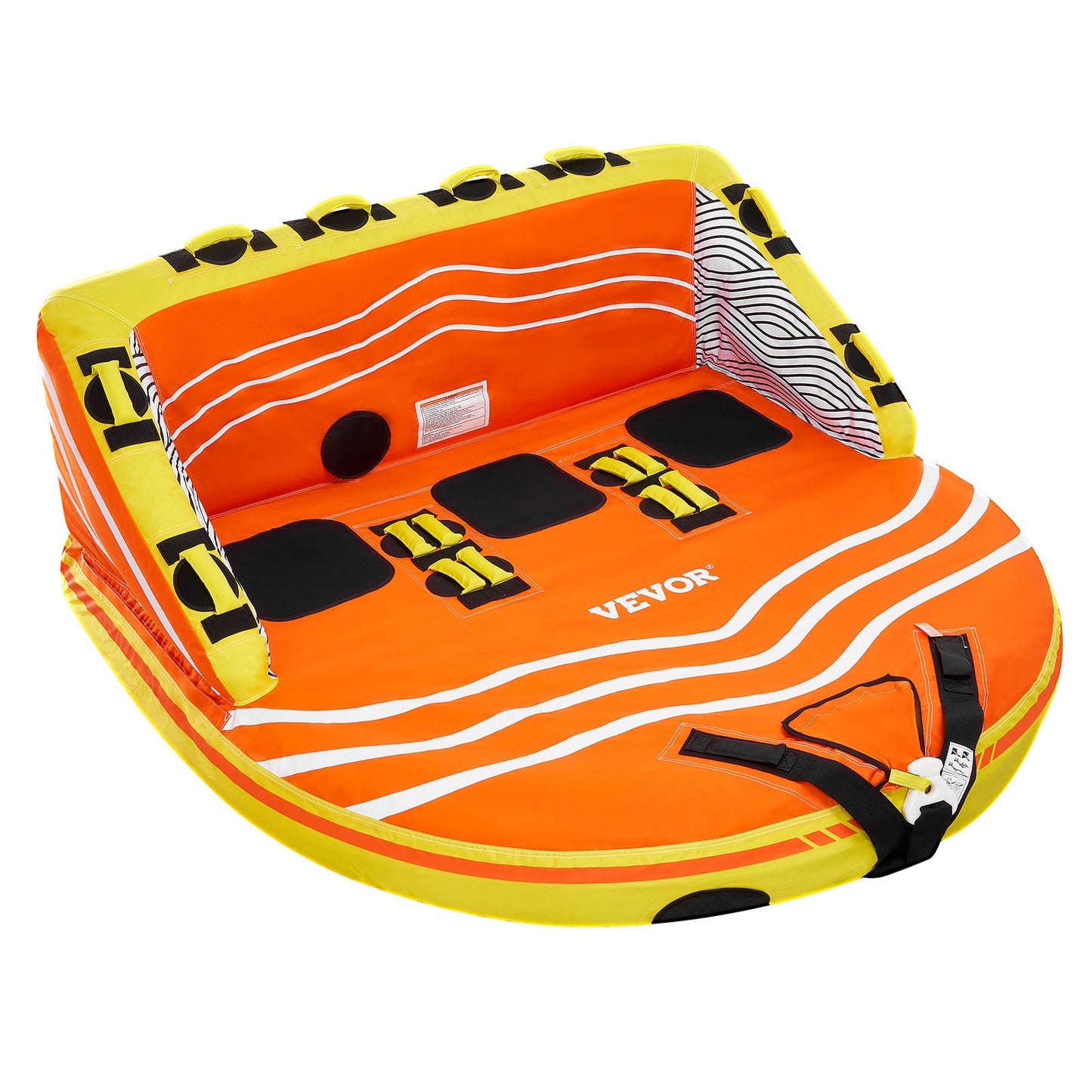 Couch Towable Tube for Boating – 1–3 Riders, 16 Handles & Dual Tow Points