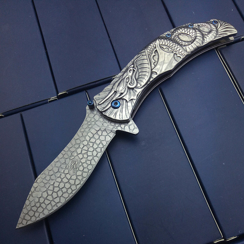 Compact Folding Pocket Knife - Stainless Steel Multi-Purpose Camping & Utility Knife