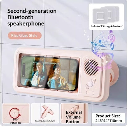 Waterproof Bluetooth Speaker with Phone Mount & Touch Screen