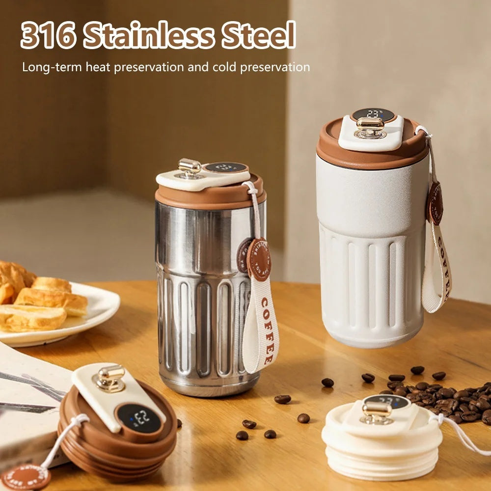 Smart Thermal Coffee Mug | Digital LED Temp Display