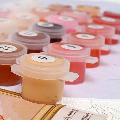 Paint By Numbers Diy Craft Kit Swimming Dog Canvas Wall Art