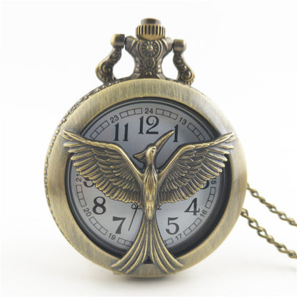 Elegant Vintage Pocket Watch – Retro Bird & Arrow Design Gift Idea"