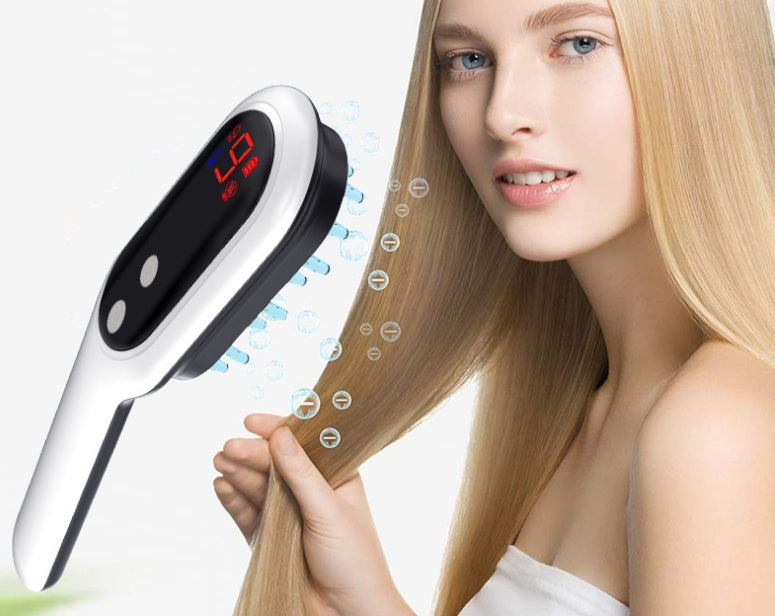 Electric Scalp Massager & Hair Growth Comb – Red & Blue Light Therapy
