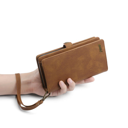 Your phone, your wallet, your style. All in one chic leather case.