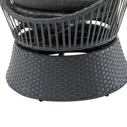 26.7 Modern Gray Wicker Lounge Chair