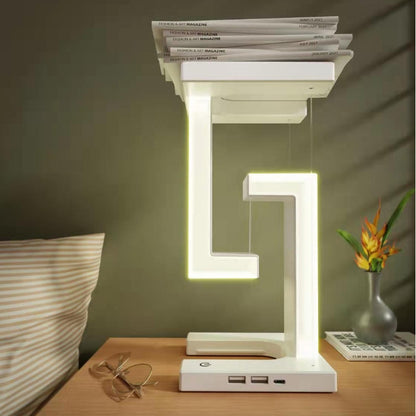 Wireless Charging Suspension Table Lamp - Floating Balance Lamp for Bedroom