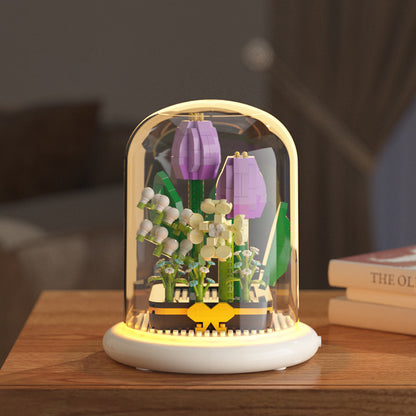 Eternal Rose Building Block Bouquet – Desk Décor Gift