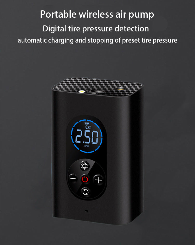 Smart Wireless Tire Inflator - Portable Rechargeable Air Pump for Cars, Bikes & Emergencies