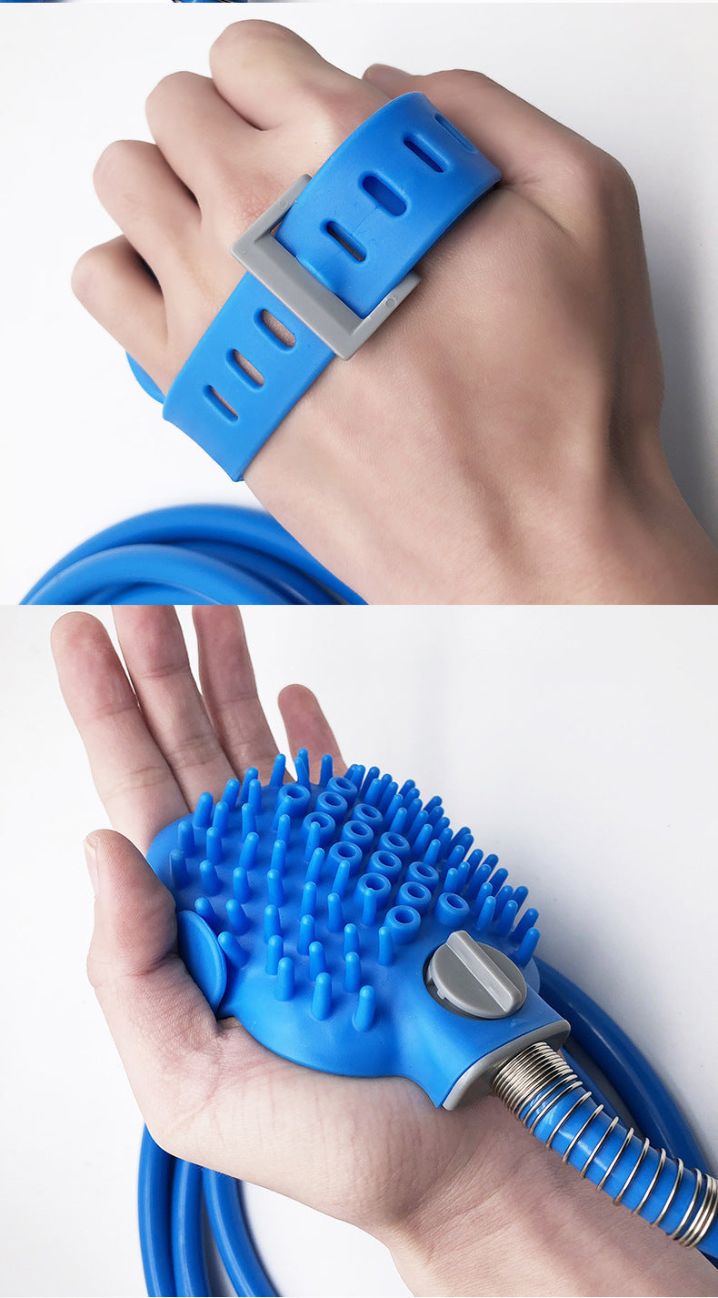 Silicone Pet Bathing Gloves – Handheld Dog Shower Brush & Massager
