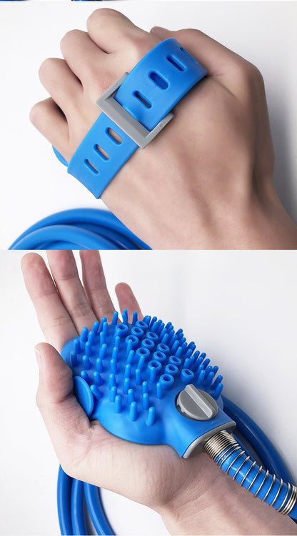 Silicone Pet Bathing Gloves – Handheld Dog Shower Brush & Massager
