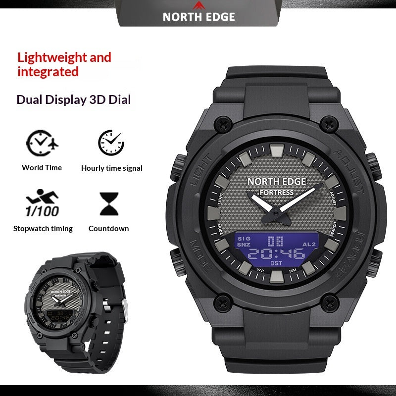 Dual-display Multi-function Luminous Quartz Watch