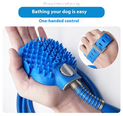 Silicone Pet Bathing Gloves – Handheld Dog Shower Brush & Massager