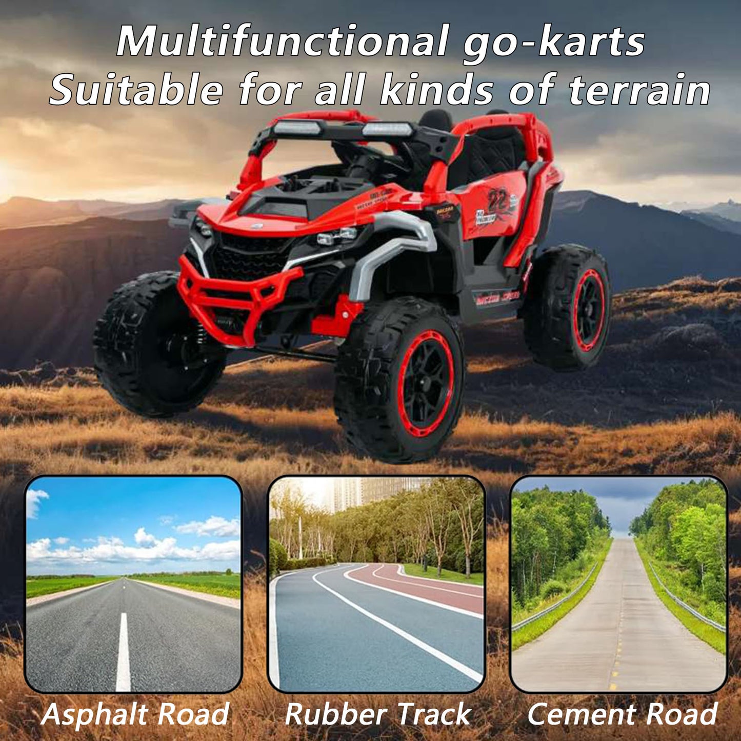12V Kids Electric Ride-On UTV Truck - 2 Seater with Remote Control