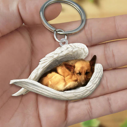 Angel 🪽 wings covering are sleeping bestie fur buddies memories Keychain