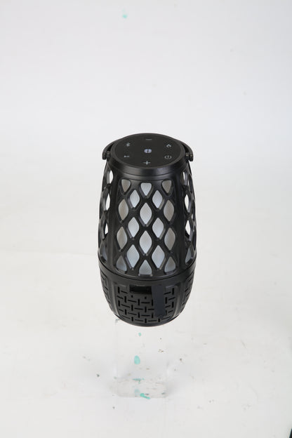 4-in-1 Wireless Bluetooth 5.3 Outdoor LED Flame Speaker – IPX5 Waterproof, Patio & Garden Speaker with 3 Flame Light Modes, Hook, Stake & Wall Mount, Sync Up to 100 Speakers
