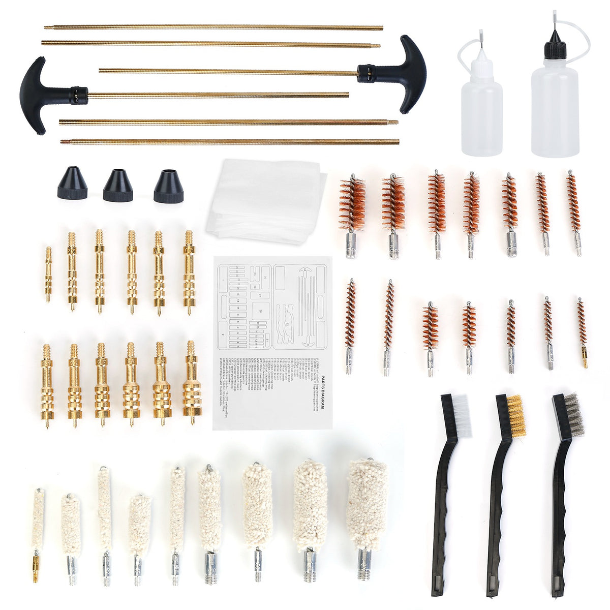Universal Gun Cleaning Kit - Complete 100+ Piece Set with Case for Rifles, Pistols & Shotguns