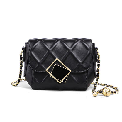 Women's Genuine Cowhide Leather Messenger Bag – Retro Crossbody Shoulder Bag