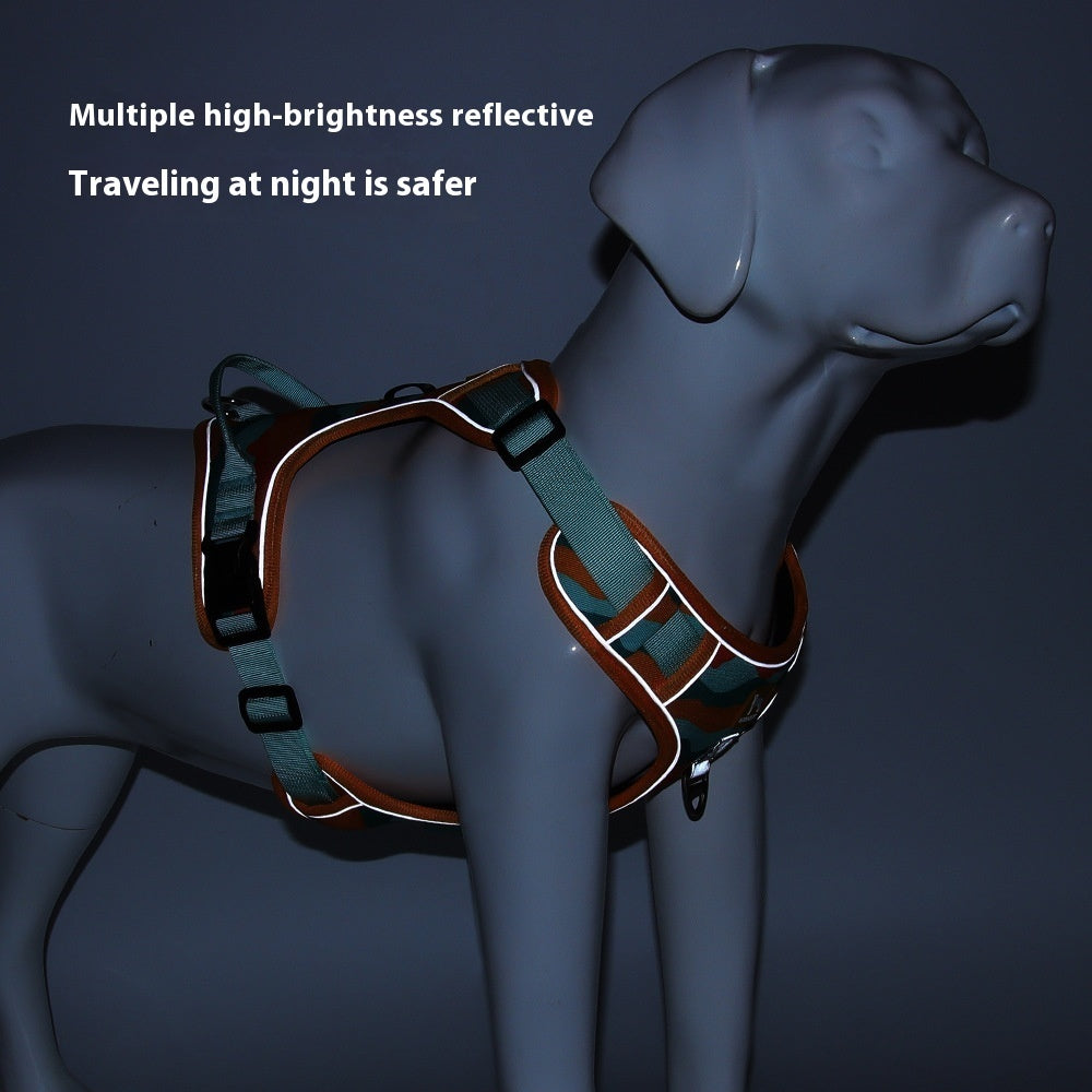 Reflective Dog Leash & Chest Harness Set – Durable Commuter Walking Set