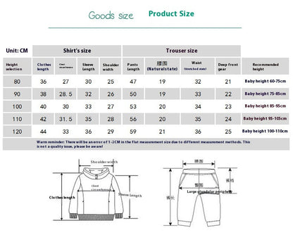 Baby Fall Two-Piece Outfit: Hooded Top and Overalls Set