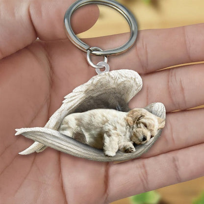 Angel 🪽 wings covering are sleeping bestie fur buddies memories Keychain