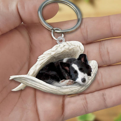 Angel 🪽 wings covering are sleeping bestie fur buddies memories Keychain