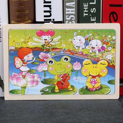 80-Piece Wooden Animal Puzzle - Educational Toy for Kids