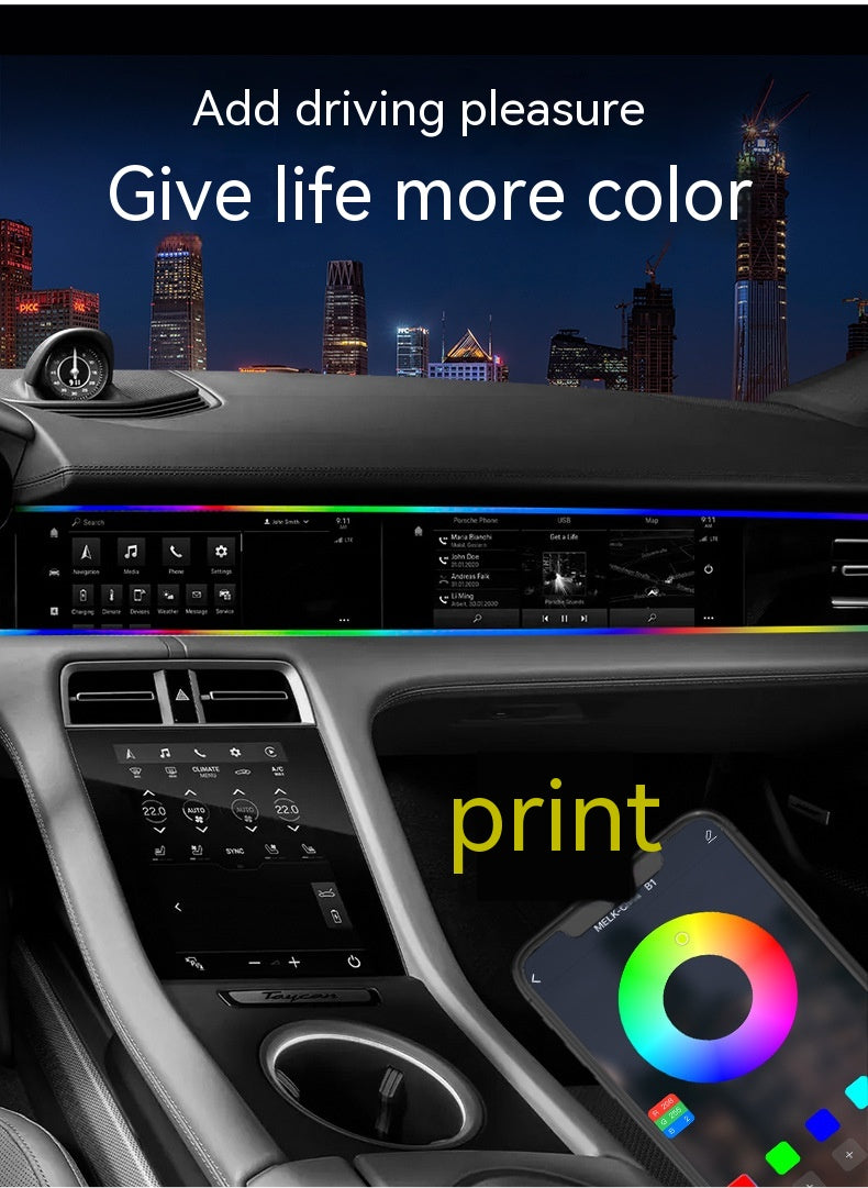Car Atmosphere LED Light Bar - Hidden Interior Ambient Lighting