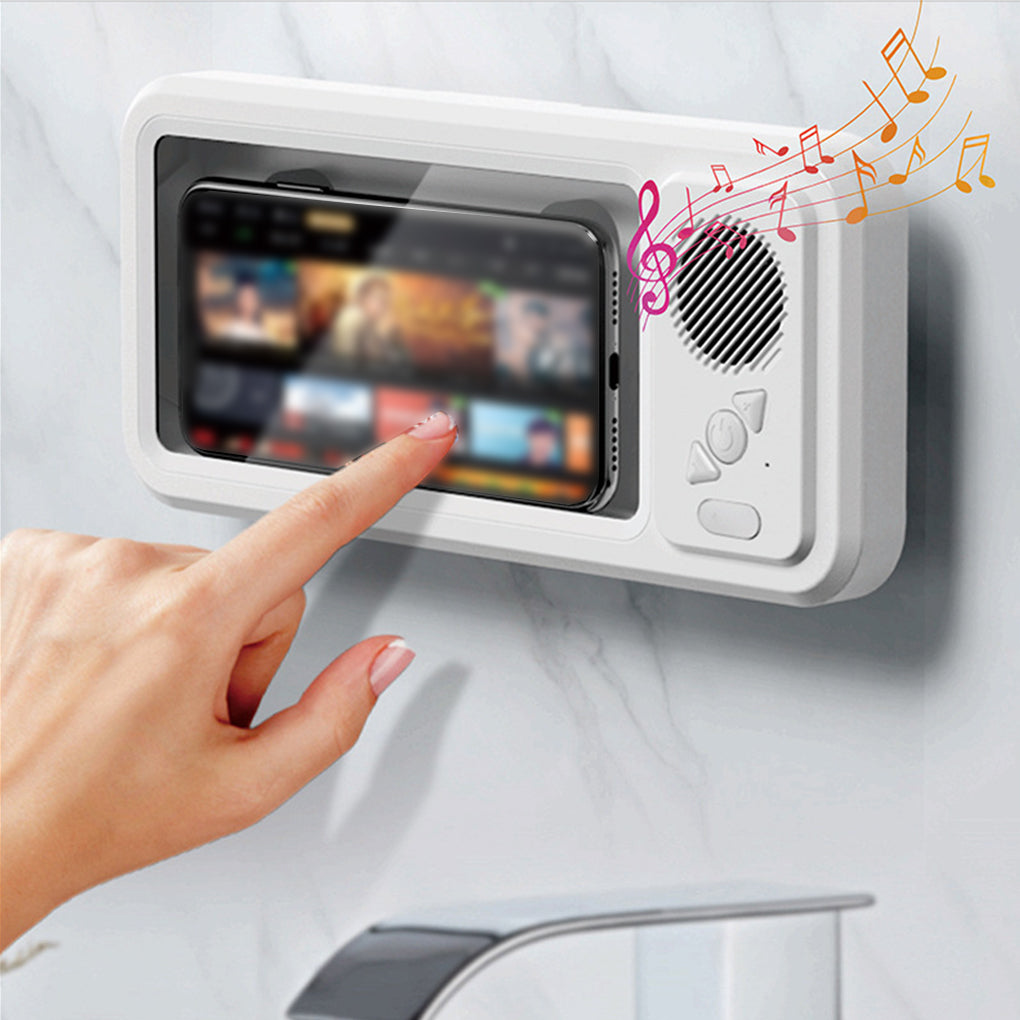 Waterproof Bluetooth Speaker with Phone Mount & Touch Screen