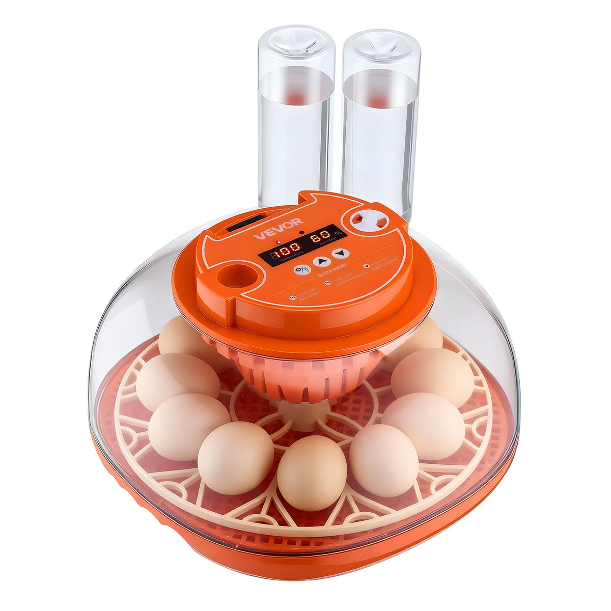 12 Egg Incubator with Automatic Turner, Digital Display & Auto Humidity Control