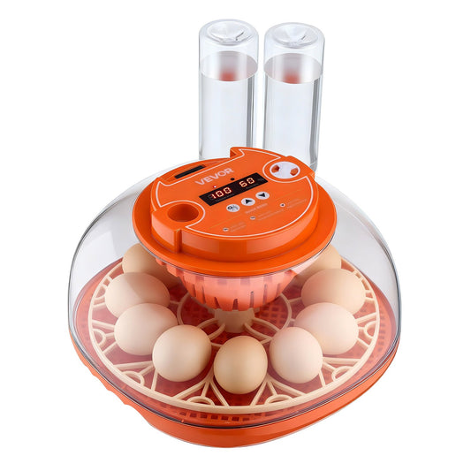 12 Egg Incubator with Automatic Turner, Digital Display & Auto Humidity Control