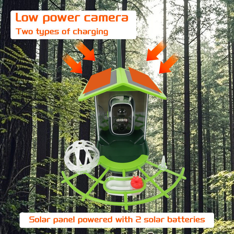 Smart Birdwatching Feeder with Camera – Solar Powered AI Bird Recognition