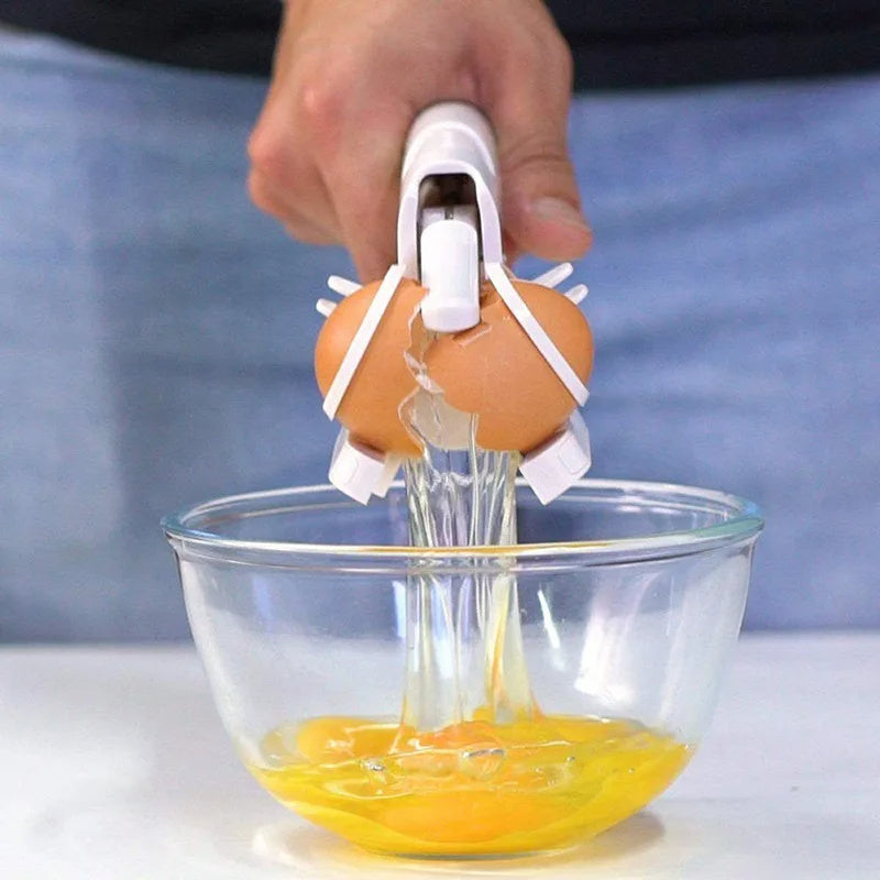 Sheila Merchandise easy egg cracking tool in use for effortless egg separation into a bowl