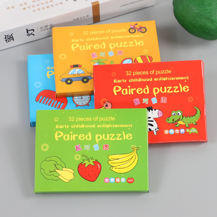 Cartoon Educational Matching Puzzle for Kids Ages 4–6