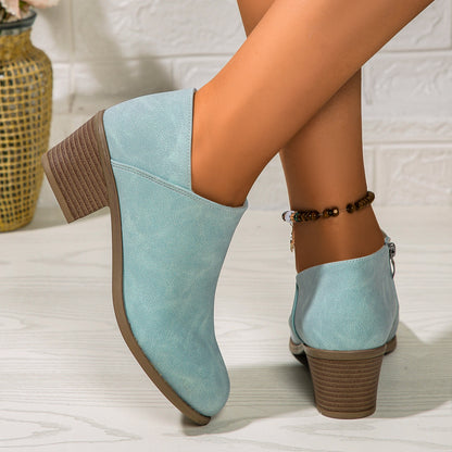 Side-Zip Ankle Boots – Women's Stylish Short Boots