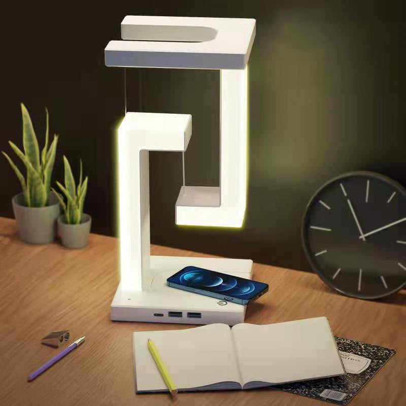 Wireless Charging Suspension Table Lamp - Floating Balance Lamp for Bedroom