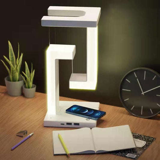 Wireless Charging Suspension Table Lamp - Floating Balance Lamp for Bedroom