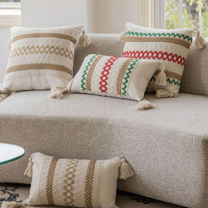 Jacquard Cushion Cover for Couch or Bed – Textured Woven Design