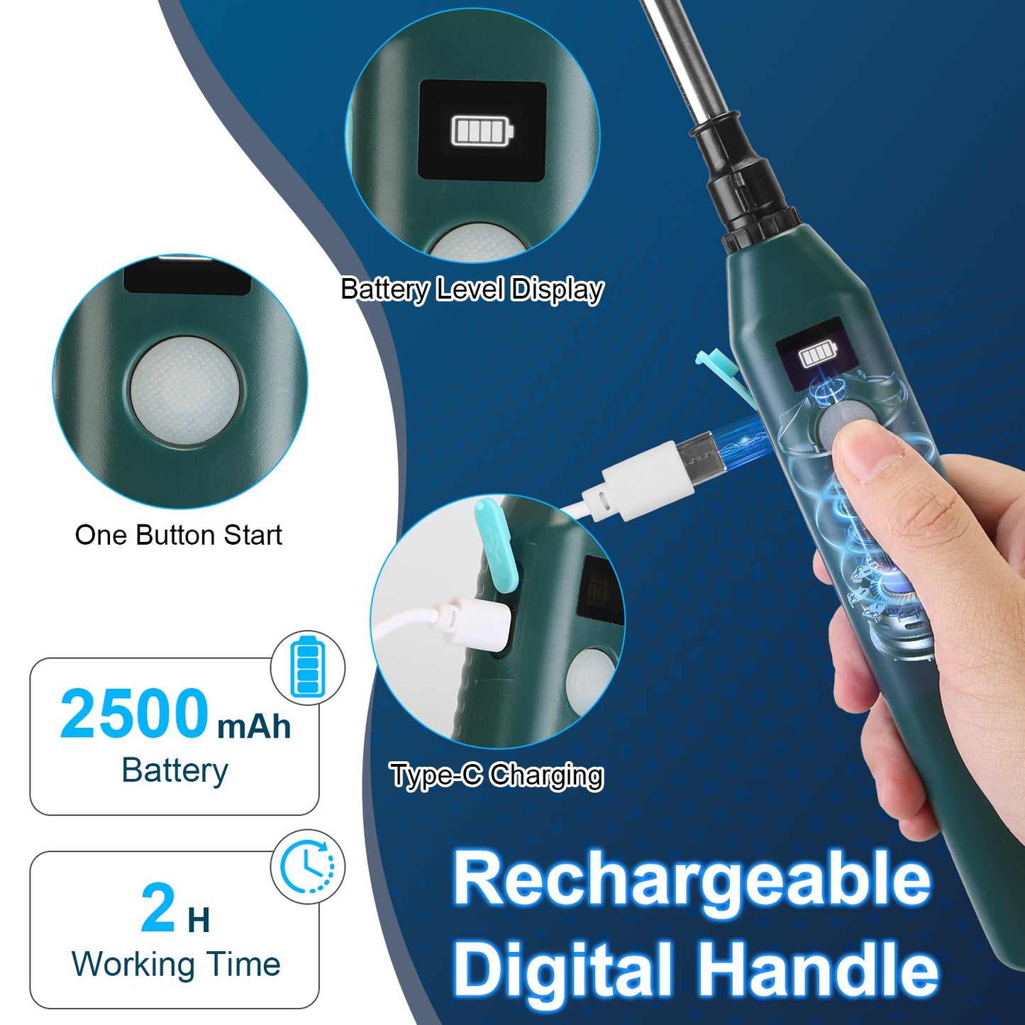 Electric Garden Sprayer – 5L Battery-Powered with Telescopic Wand & 3 Nozzles