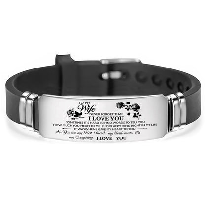 To My Son Daughter Mom Wife Girlfriend Bracelet Wristband