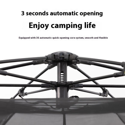 Hexagonal Pop-Up Camping Tent - Automatic Quick-Open Tent for 6-8 People