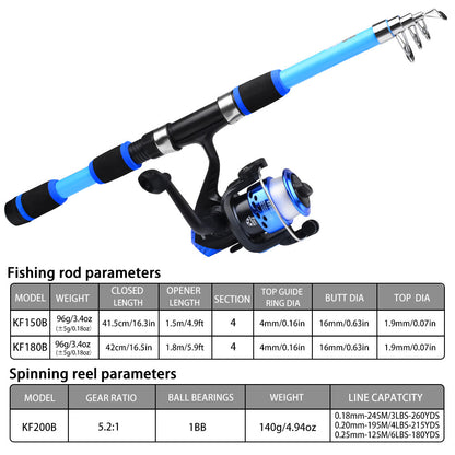 Tossing Casting Rods Fishing Wheel Fishing Rod Combination