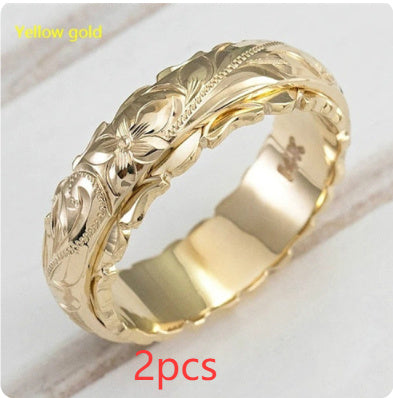 Women's  Carved Rose Flower Ring