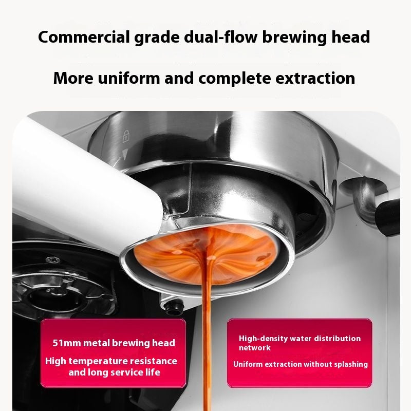 Dual Extraction Espresso Machine with Steam Milk Frother
