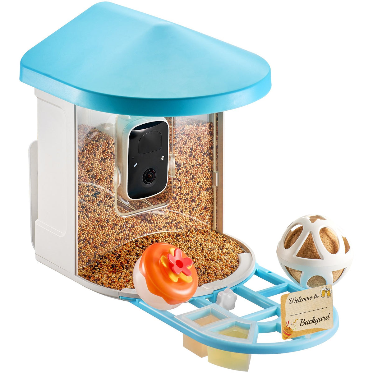 VEVOR Smart Bird Feeder With Camera 2K HD AI Identify Bird Species Auto Capture