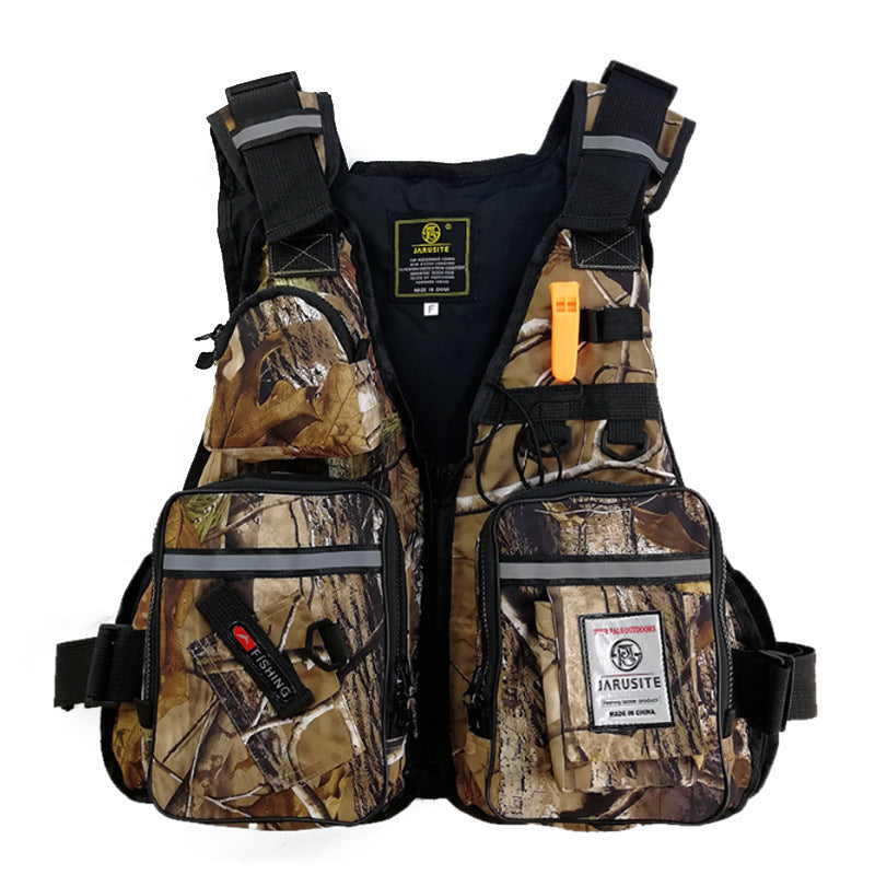 Multifunctional Fishing Life Vest – 16-Pocket Oxford Cloth Safety Jacket