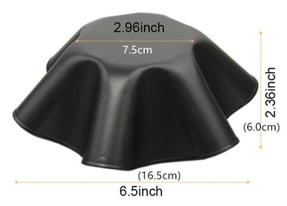 Healthy taco salad mold in black, ideal for creating crisp taco shell shapes with ease