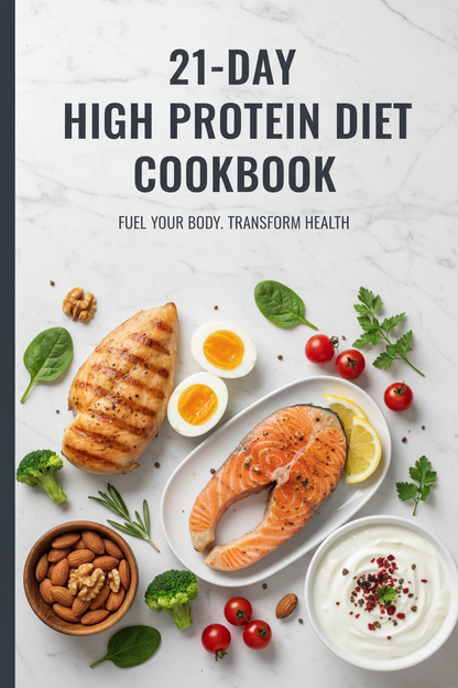 21-Day High Protein Diet Cookbook Cover