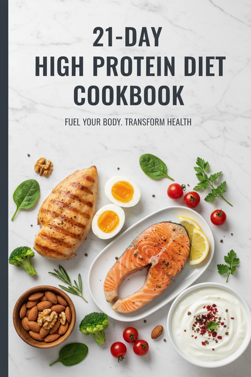 21-Day High Protein Diet Cookbook Cover